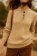 Arden Button-Up Cashmere Sweater oaklynwear