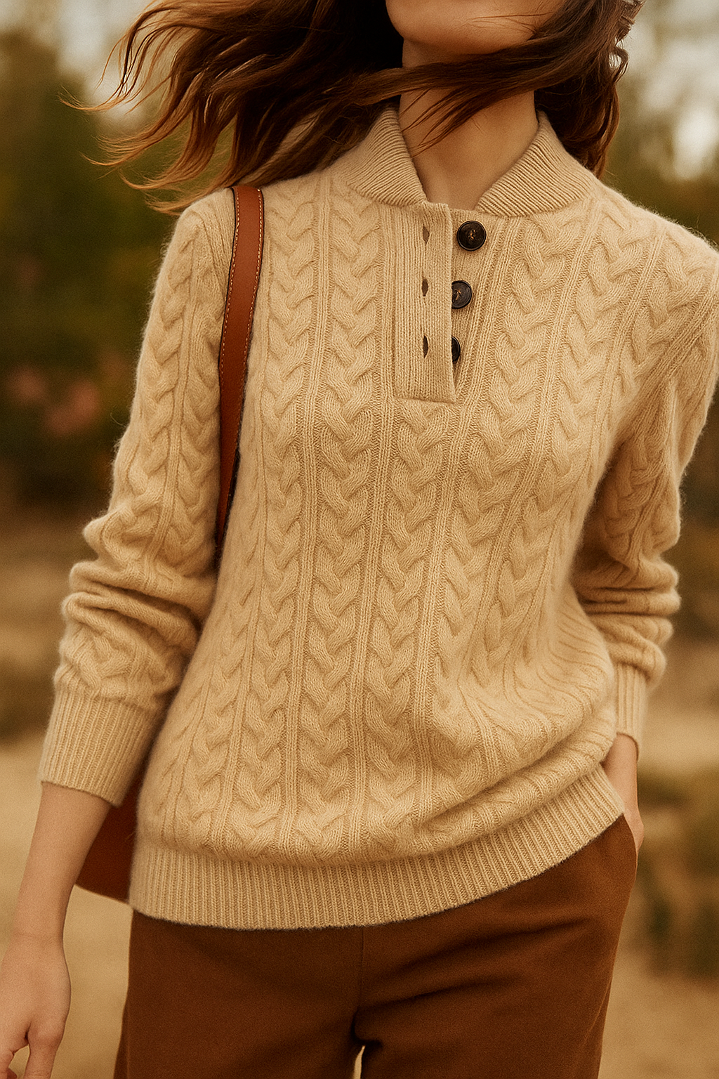 Arden Button-Up Cashmere Sweater oaklynwear