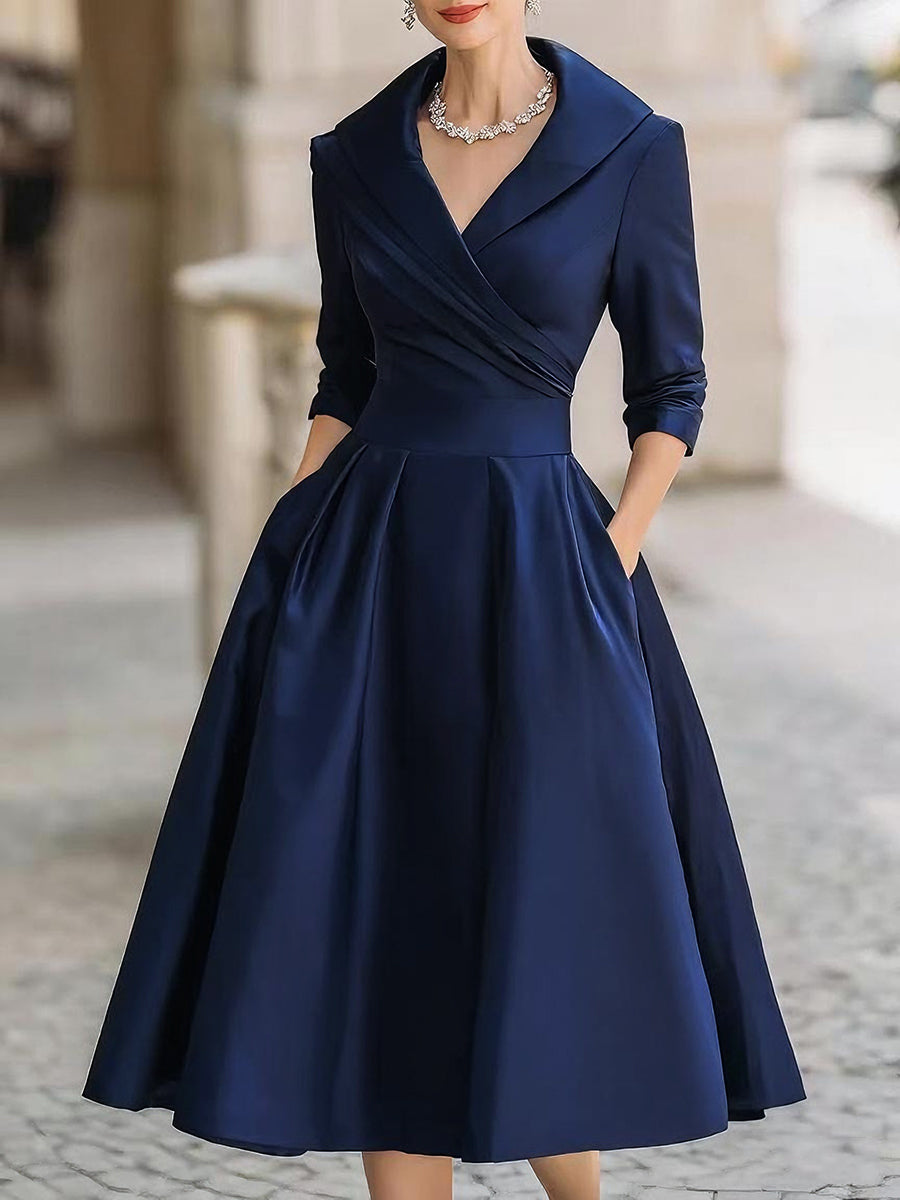 Victoria | Women's Satin Midi Dress oaklynwear