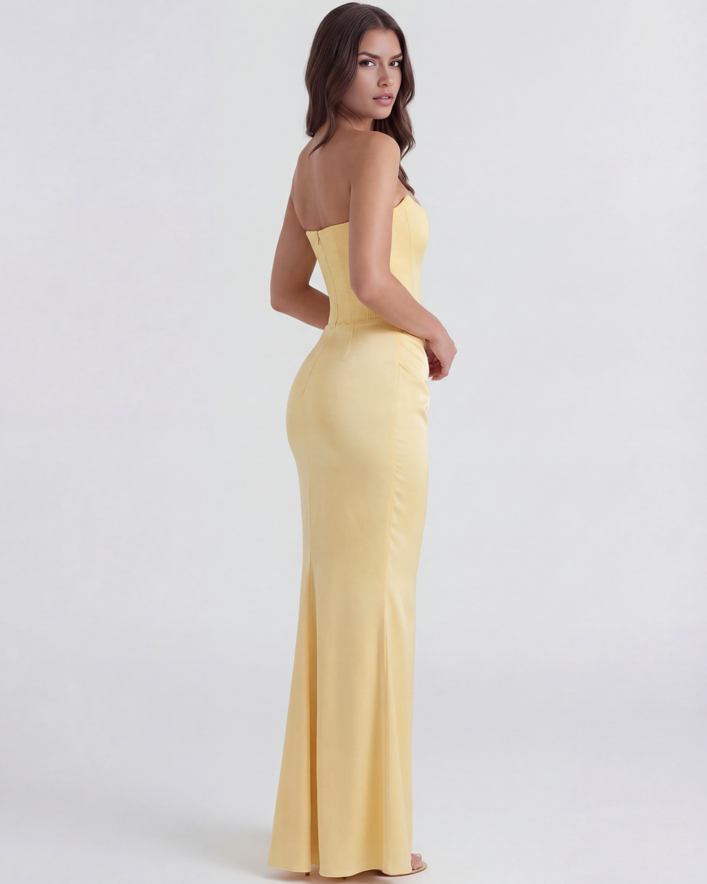 Rosalind | Strapless Corset Maxi Dress oaklynwear