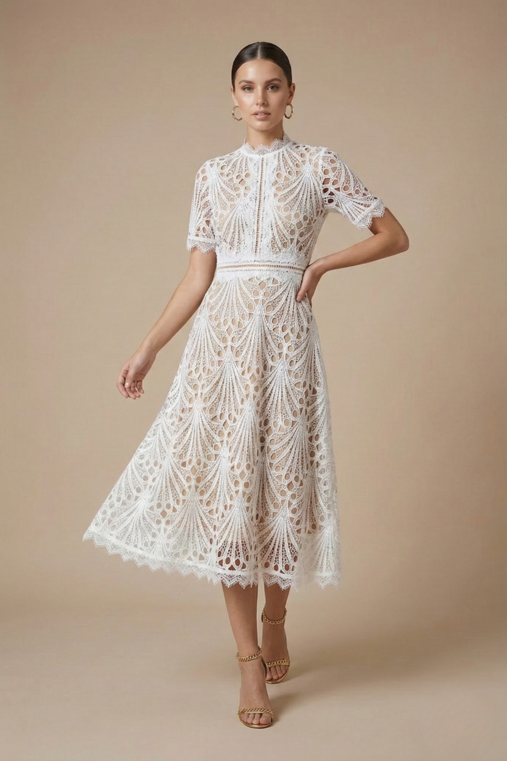 Eleanor | Women's Lace Midi Dress oaklynwear