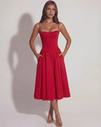 Francesca | Sweetheart Corset Midi Dress oaklynwear