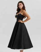 Clarisse | Tulle Sweetheart Corset Midi Dress oaklynwear