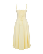 Aurora | Lace-Up Corset Side Split Midi Dress oaklynwear