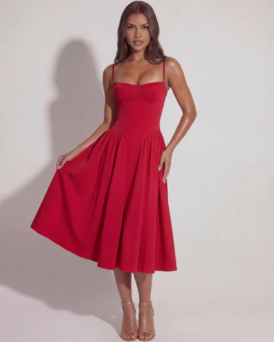 Francesca | Sweetheart Corset Midi Dress oaklynwear