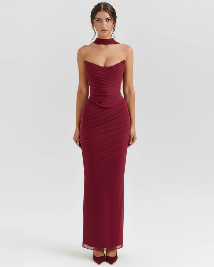 Odessa | Mesh Corset Maxi Skirt Three-Piece Set oaklynwear