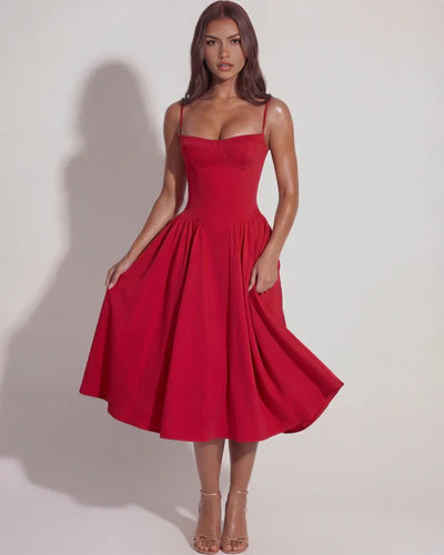 Francesca | Sweetheart Corset Midi Dress oaklynwear