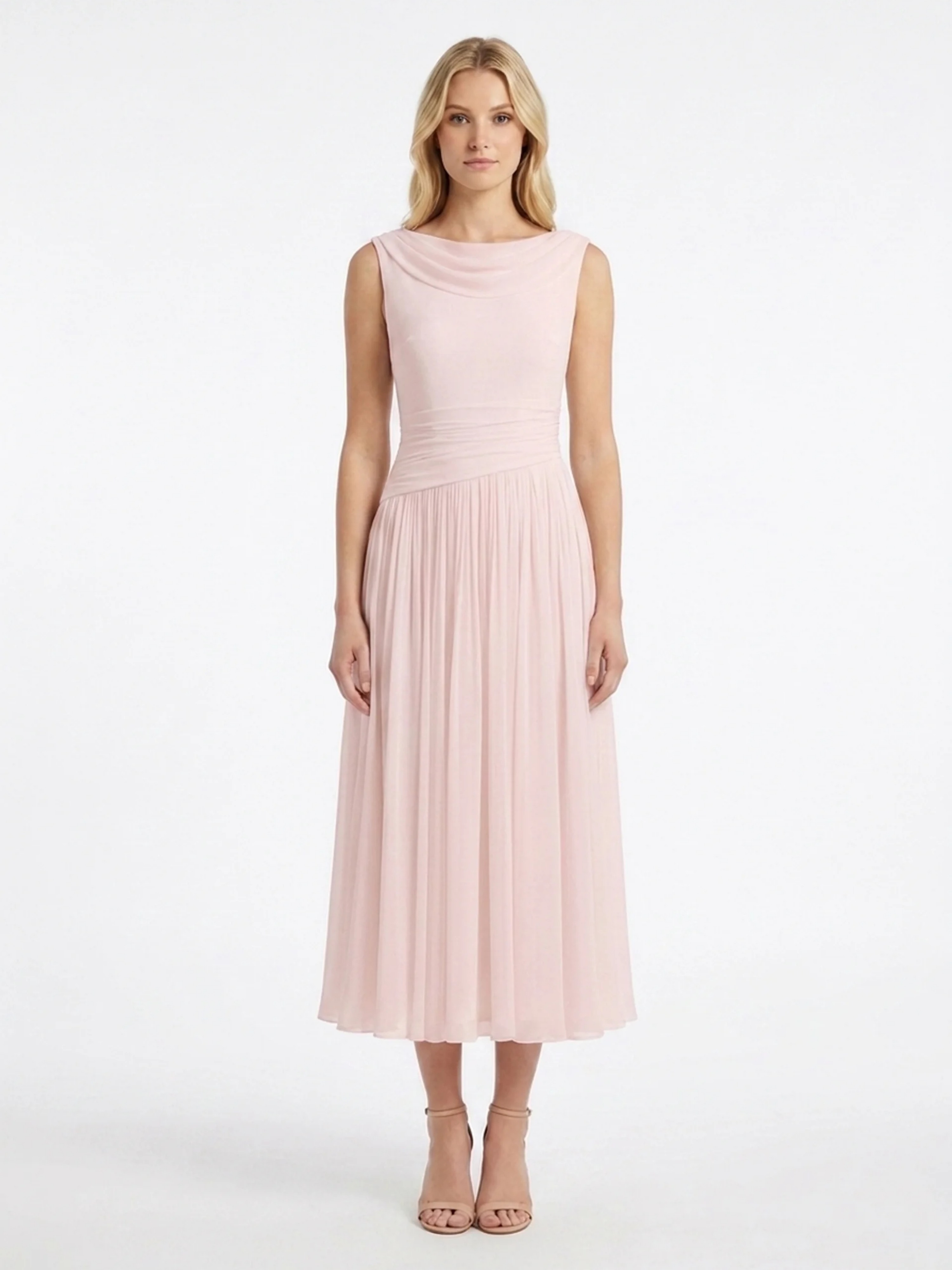 Isabelle | Women's Pleated Midi Dress oaklynwear