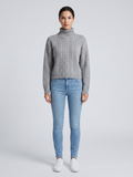 Zoey | Cable Knit Turtleneck Sweater with Ribbed Trim, Cozy Winter Pullover oaklynwear