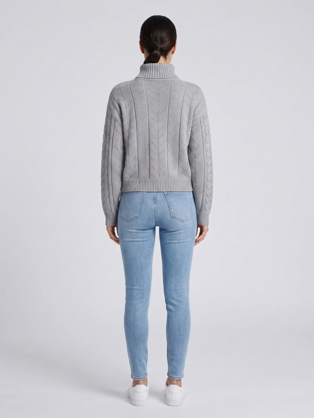 Zoey | Cable Knit Turtleneck Sweater with Ribbed Trim, Cozy Winter Pullover oaklynwear