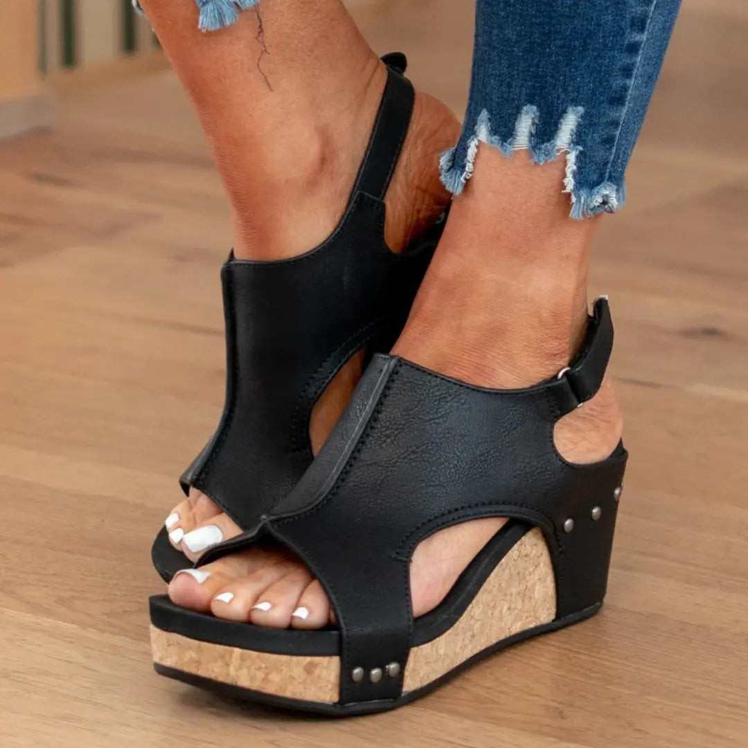 Mavi | Suede Wedge Sandals oaklynwear