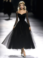 Camille | Black Gauze Maxi Dress oaklynwear