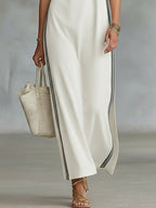 Jordan | Women's Minimalist Athletic-Style Sleeveless Henley Maxi Dress oaklynwear