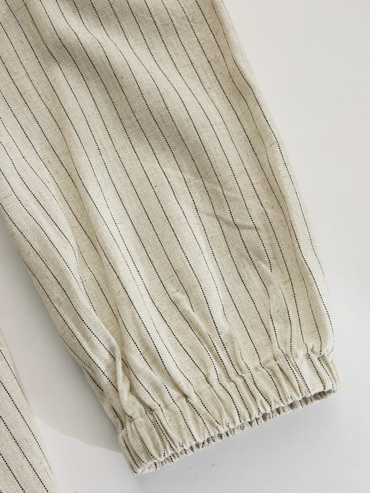 Frances | Striped Button-Down Midi Dress oaklynwear