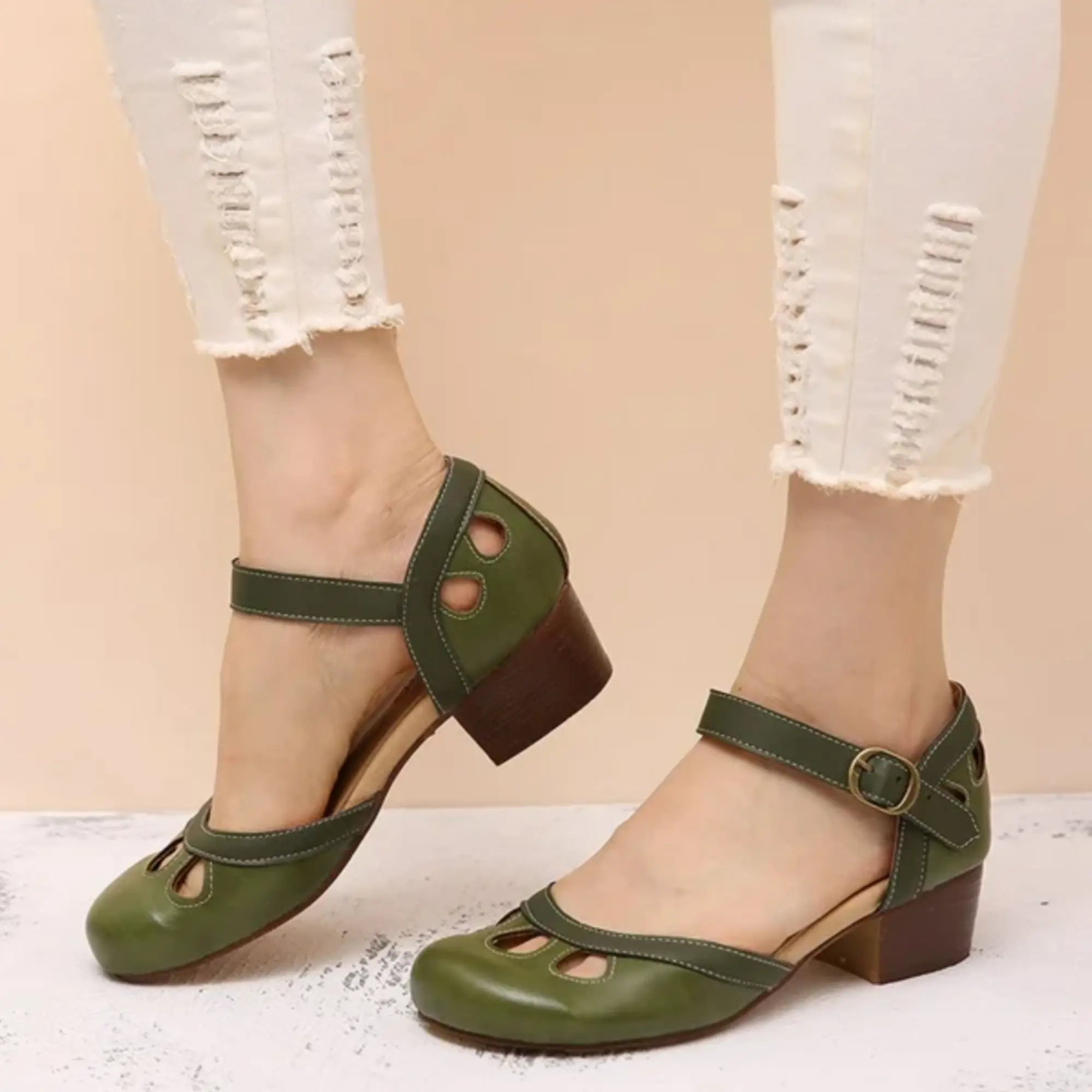Nora | Comfortable Low-Heeled Sandals oaklynwear