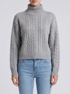 Zoey | Cable Knit Turtleneck Sweater with Ribbed Trim, Cozy Winter Pullover oaklynwear