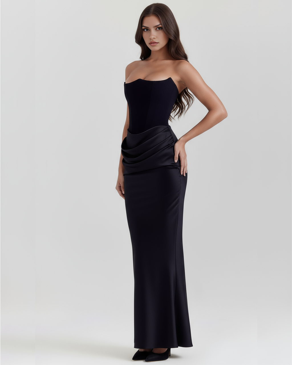 Vivienne | Strapless Corset Maxi Dress oaklynwear