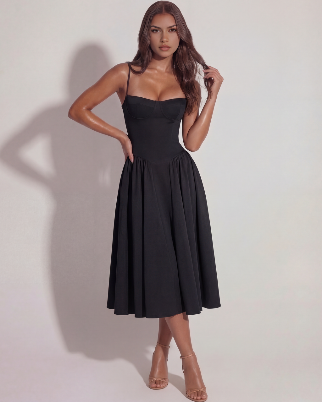 Francesca | Sweetheart Corset Midi Dress oaklynwear