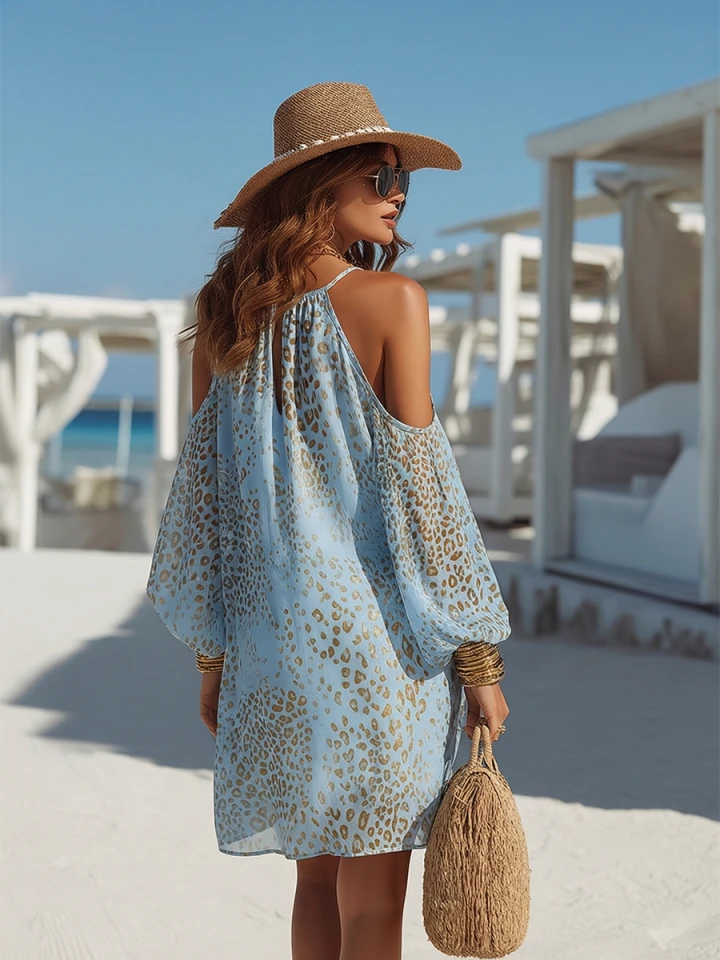 Colette | Leopard Print Off-Shoulder Mini Dress oaklynwear