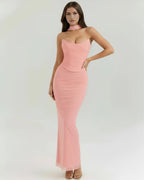Odessa | Mesh Corset Maxi Skirt Three-Piece Set oaklynwear