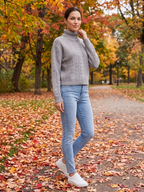 Zoey | Cable Knit Turtleneck Sweater with Ribbed Trim, Cozy Winter Pullover oaklynwear