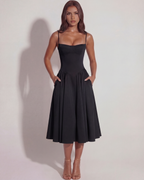 Francesca | Sweetheart Corset Midi Dress oaklynwear