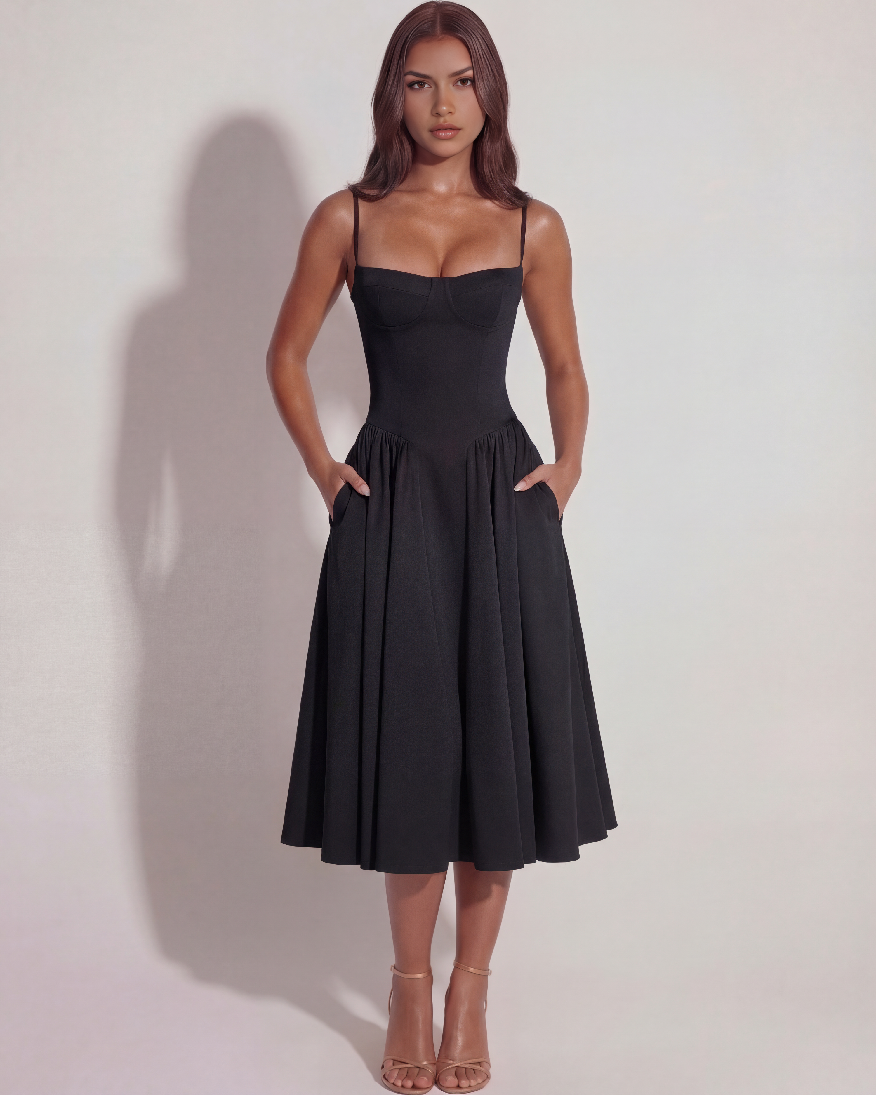 Francesca | Sweetheart Corset Midi Dress oaklynwear