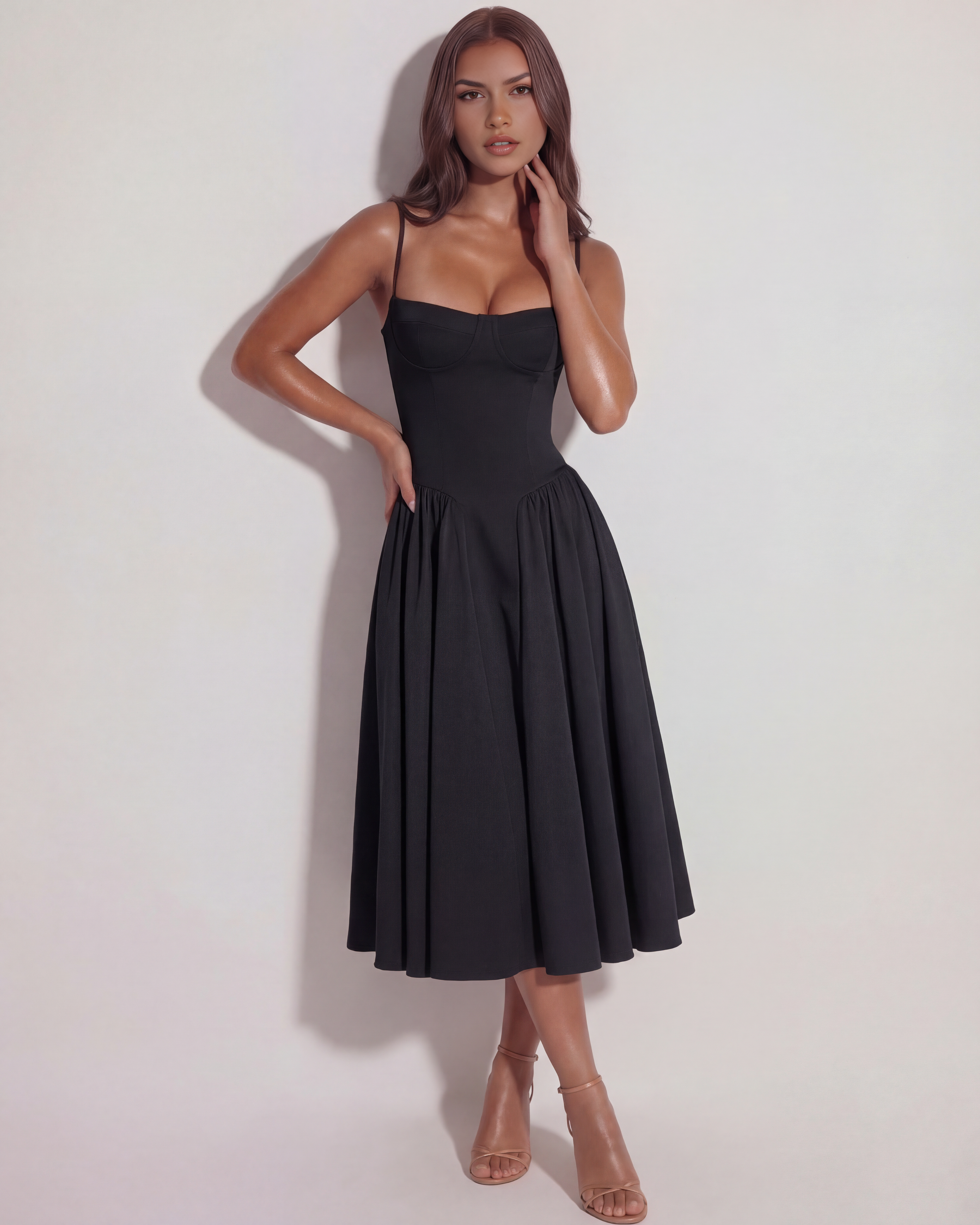 Francesca | Sweetheart Corset Midi Dress oaklynwear