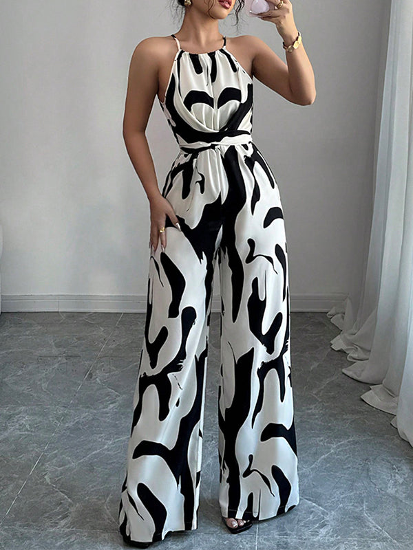 Paloma | Abstract Print Wide-Leg Jumpsuit oaklynwear