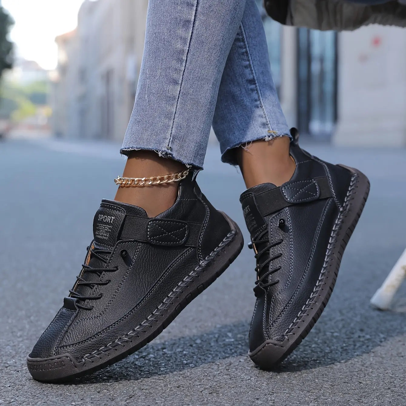 Pave™ | Women's Orthopedic Slip-On Sneakers – Velcro Strap Support & All-Day Comfort oaklynwear