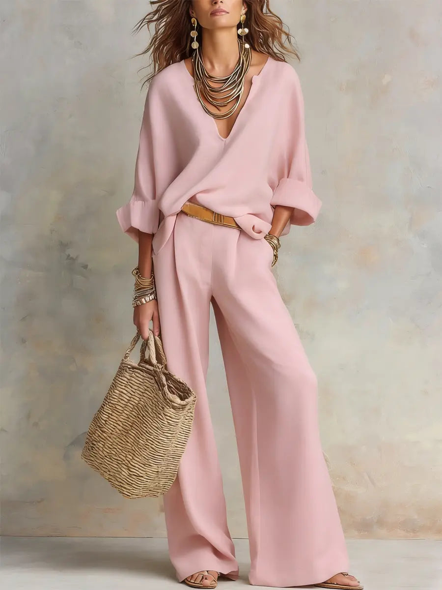 Isla™ | Women's Loose Linen Set – Two-Piece Resort Wear Outfit for Summer oaklynwear