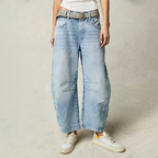 Barrel | Women's High Waist Barrel Leg Jeans Relaxed Fit Denim oaklynwear