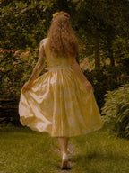 Rosanna | Women's Floral Linen Midi Dress oaklynwear