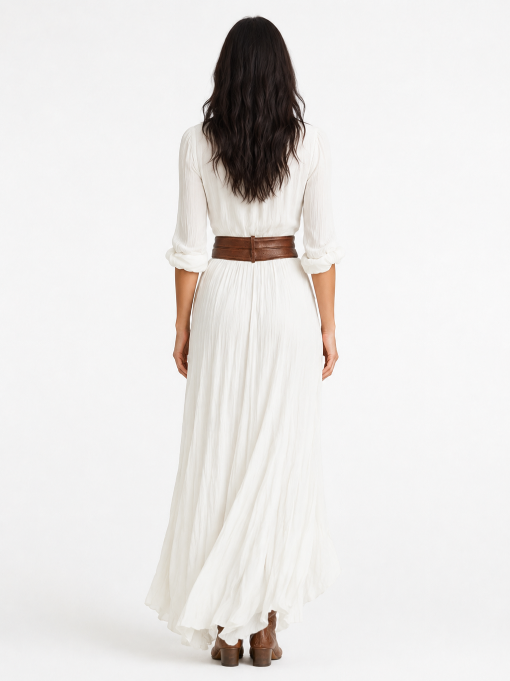 Stevie | Ruched Button-Down Boho Maxi Dress oaklynwear