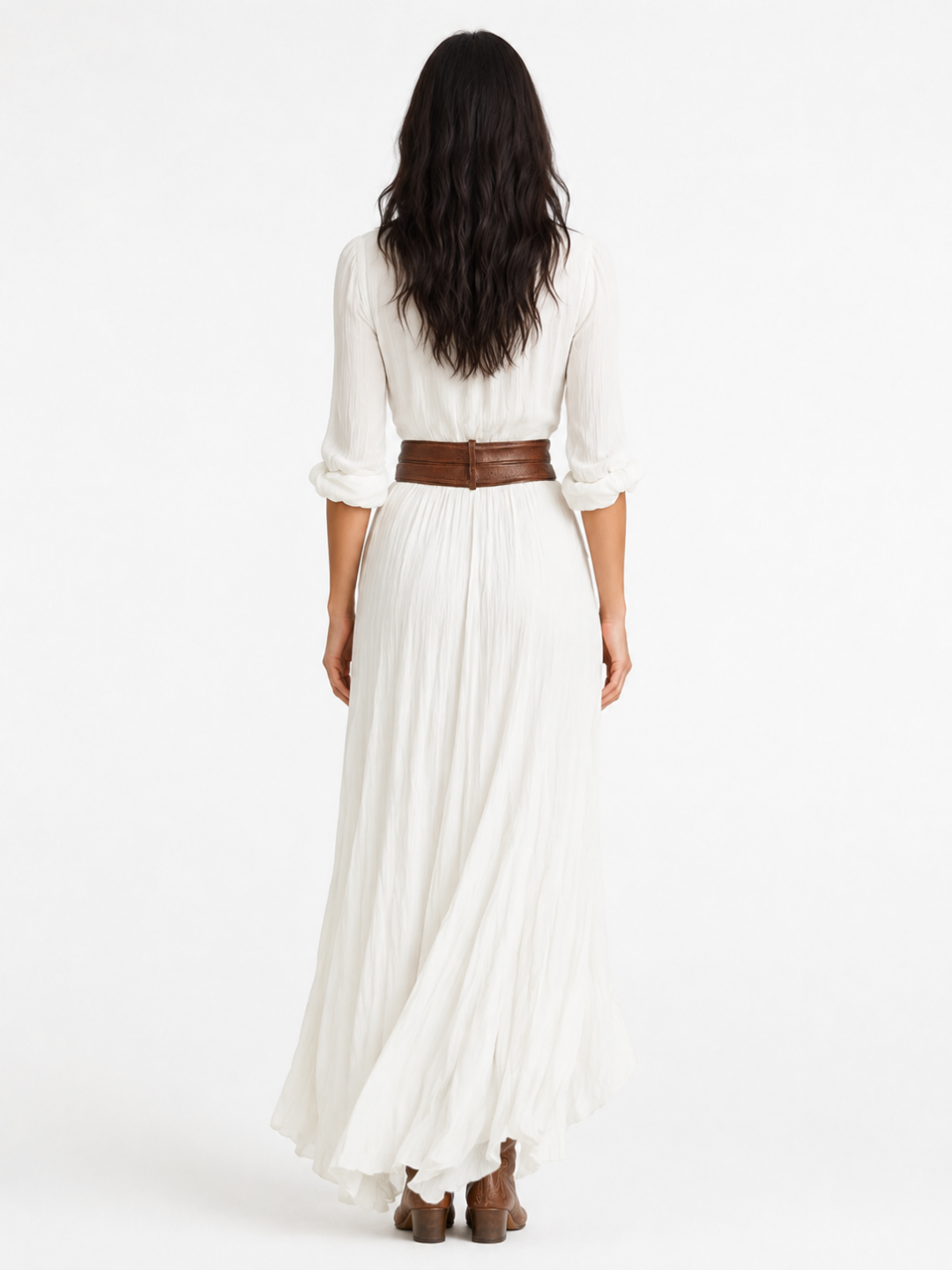 Stevie | Ruched Button-Down Boho Maxi Dress oaklynwear