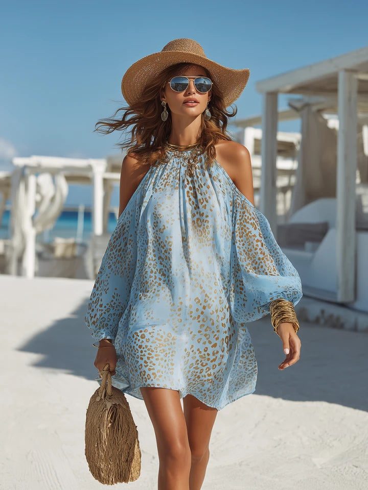 Colette | Leopard Print Off-Shoulder Mini Dress oaklynwear