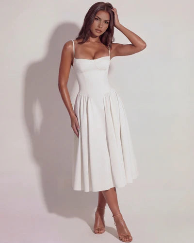 Francesca | Sweetheart Corset Midi Dress oaklynwear