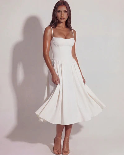 Francesca | Sweetheart Corset Midi Dress oaklynwear