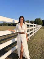 Stevie | Ruched Button-Down Boho Maxi Dress oaklynwear