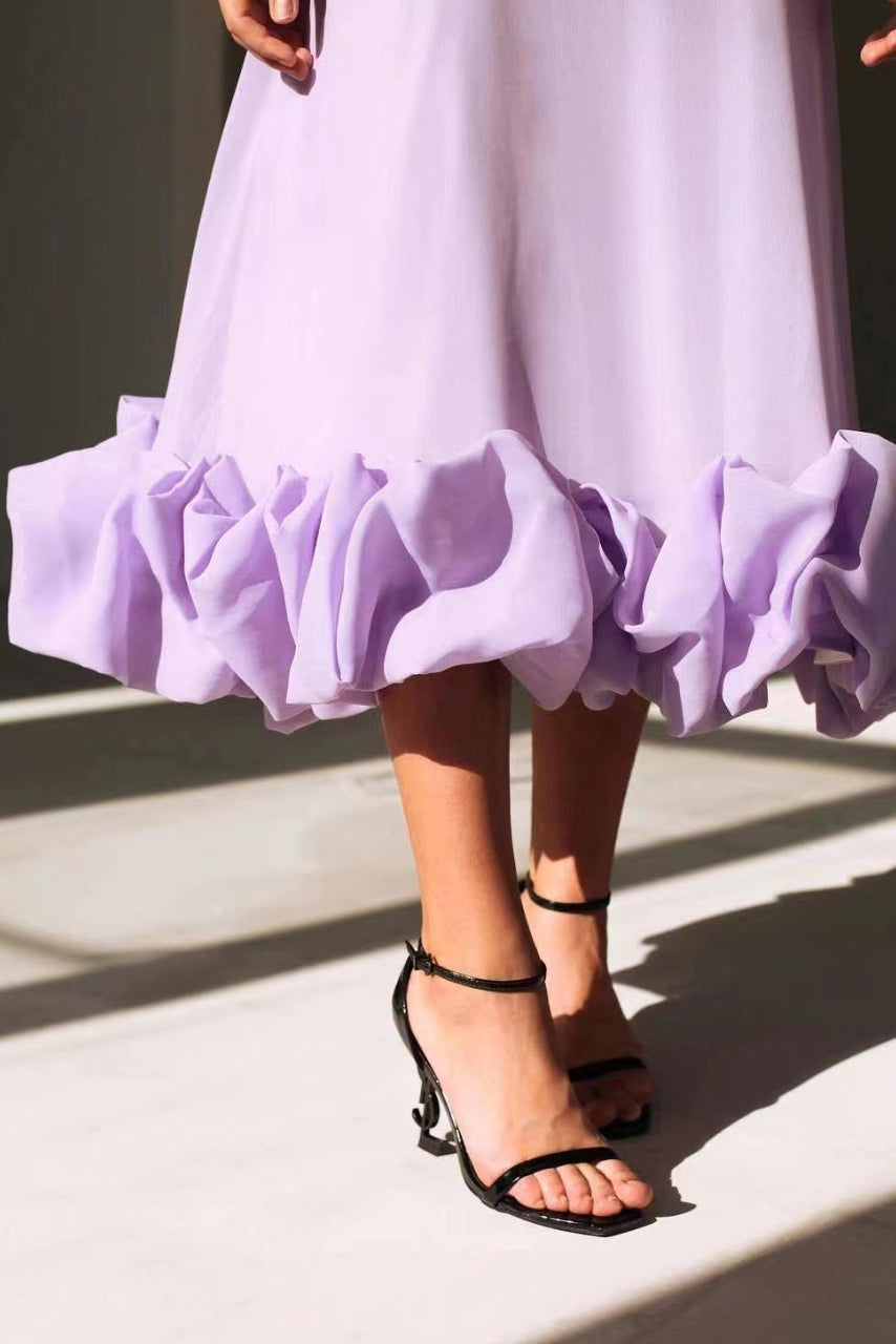 Clarke | Spaghetti Strap Ruffle Hem Maxi Dress oaklynwear