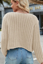 Claire | Button Front V-Neck Knit Cardigan with Front Pockets, Cozy Everyday Layer oaklynwear