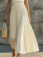Pearl | Knit Chiffon Maxi Dress oaklynwear