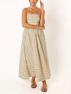 Maren | Striped Smocked Maxi Dress oaklynwear