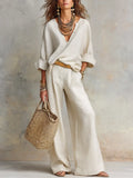 Isla™ | Women's Loose Linen Set – Two-Piece Resort Wear Outfit for Summer oaklynwear