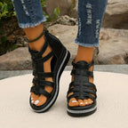 Elle | Comfort Sandals with Rhinestone Decoration oaklynwear