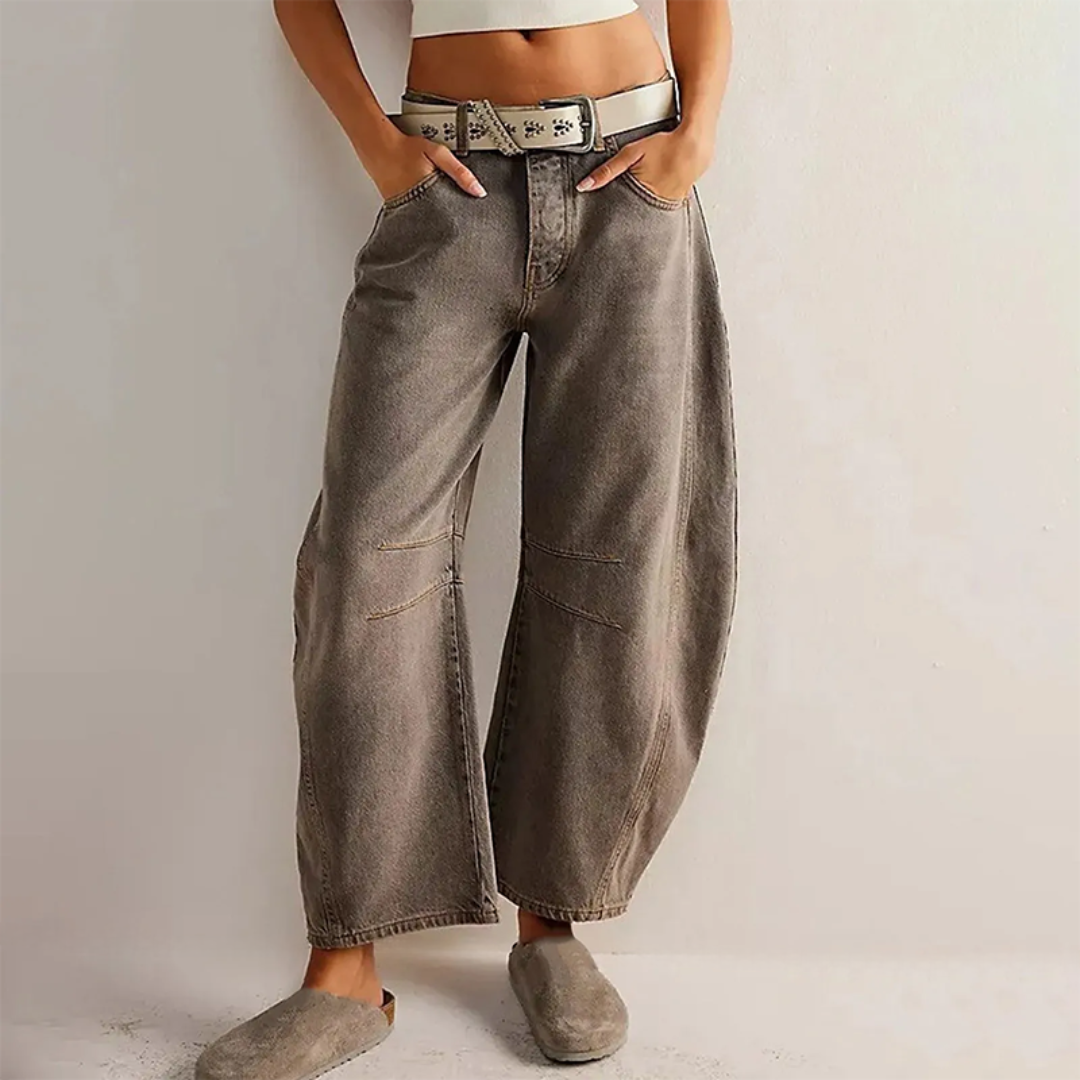 Barrel | Women's High Waist Barrel Leg Jeans Relaxed Fit Denim oaklynwear