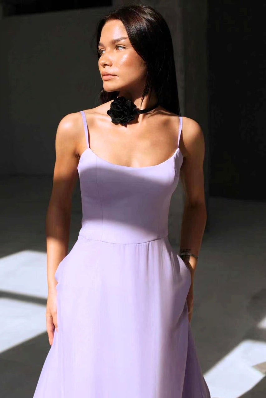 Clarke | Spaghetti Strap Ruffle Hem Maxi Dress oaklynwear