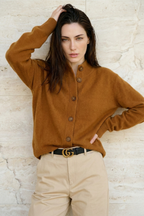 Everly | Button-Up Collared Cardigan with Statement Buttons, Cozy Winter Knit oaklynwear