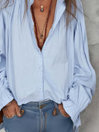 Cotton Ruffle Cuffs Blouse oaklynwear
