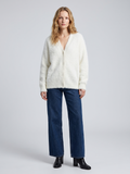Willow | V-Neck Button-Up Cardigan with Fuzzy Knit Texture, Oversized Winter Layer oaklynwear